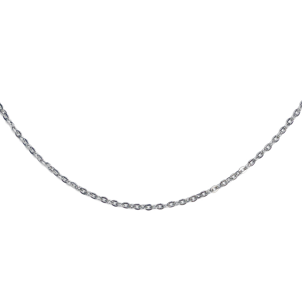 Jemný rhodiovaný stříbrný řetízek Brill 42+7 cm