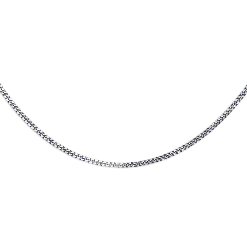 Jemný stříbrný řetízek Curb 42+7 cm