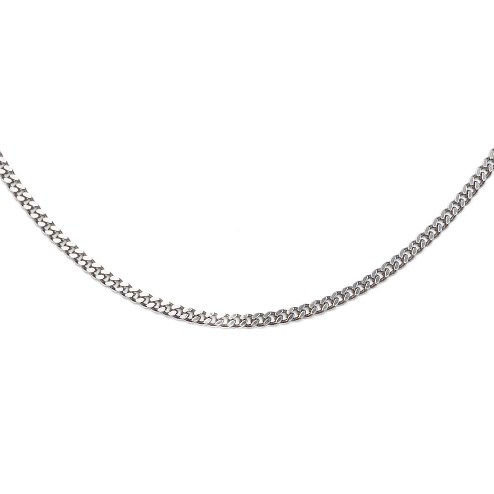 Rhodiovaný stříbrný řetízek Figaro 42+7 cm