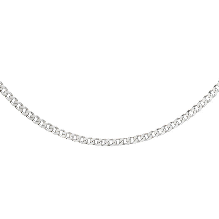 Stříbrný řetízek CURB plochý Ø0,8 50cm