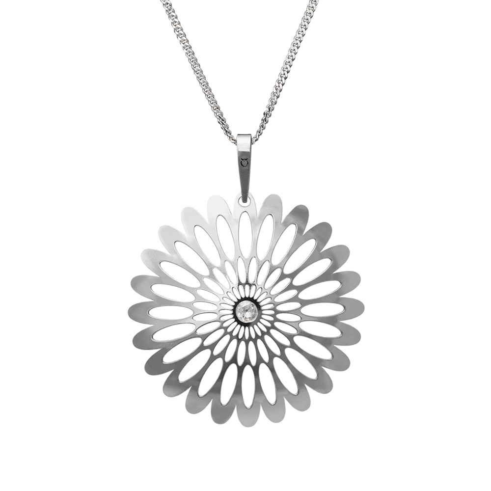 Stříbrný přívěsek na řetízku Shining blossom