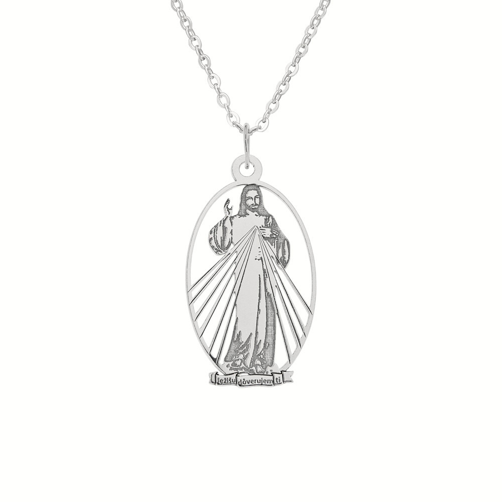 Stříbrný přívěsek na stříbrném řetízku Důvěrná modlitba