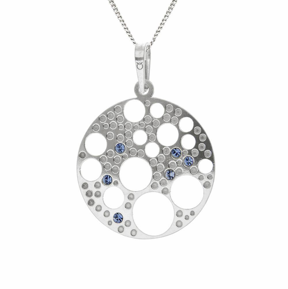 Stříbrný přívěsek na řetízku Blue Bubble