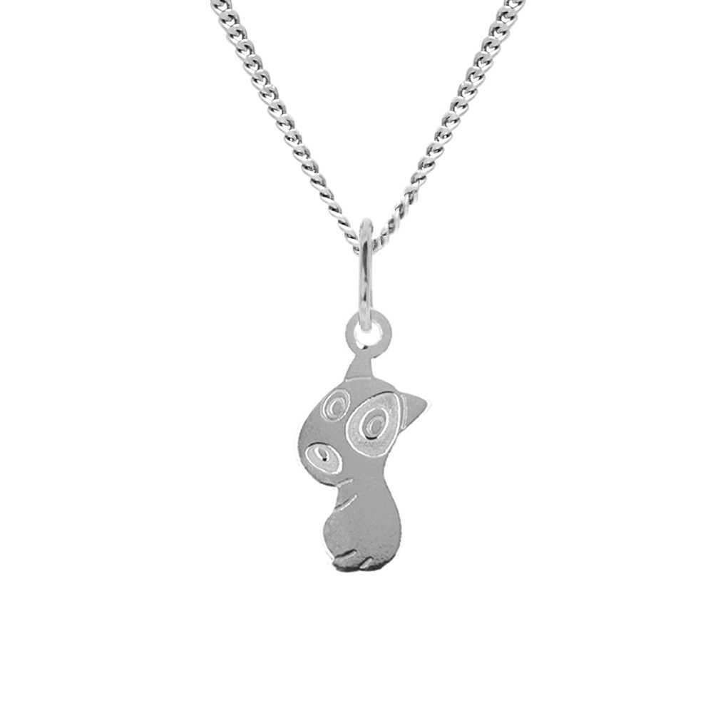 Dětský stříbrný přívěsek na řetízku Ušatý pejsek