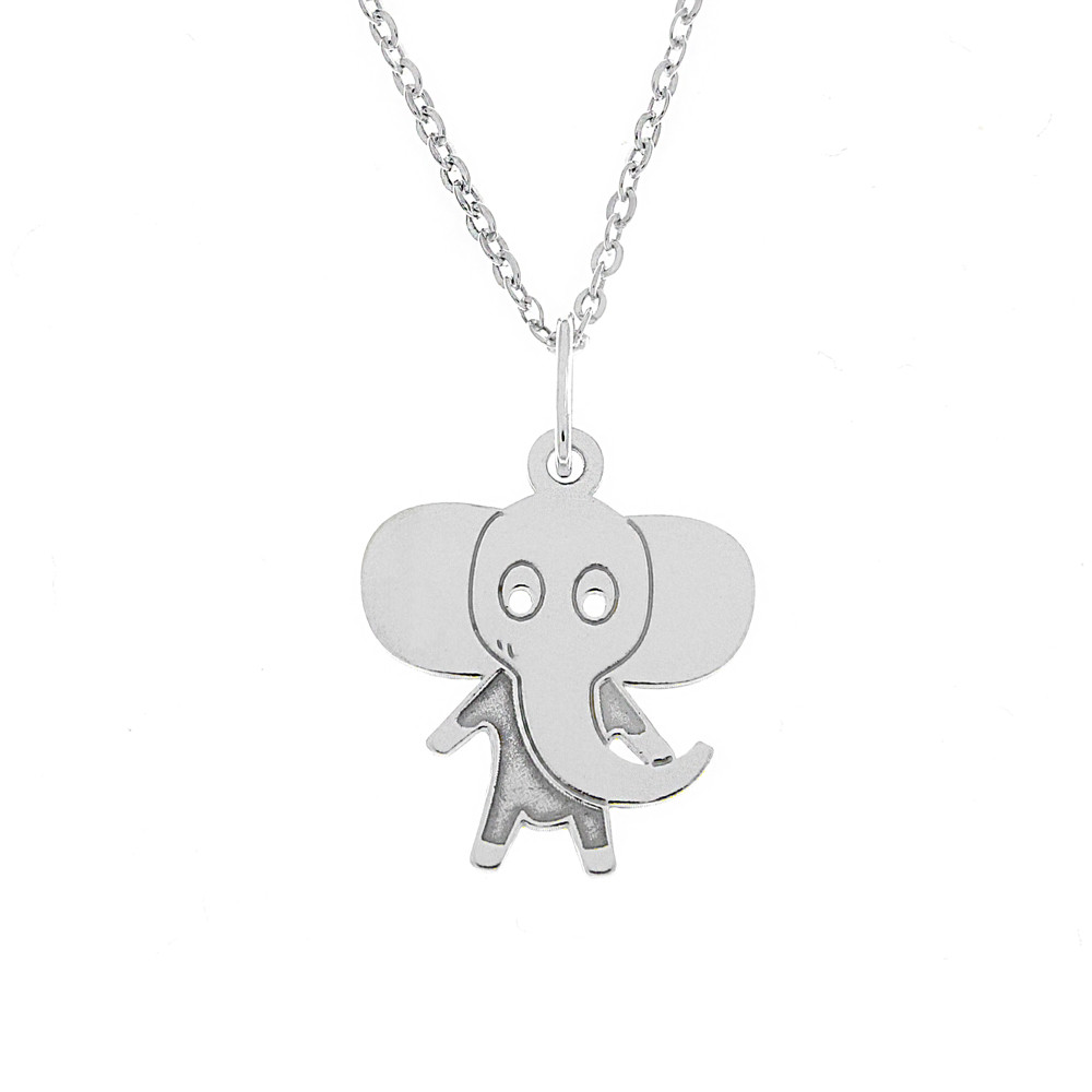 Dětský stříbrný přívěsek na řetízku Sloník