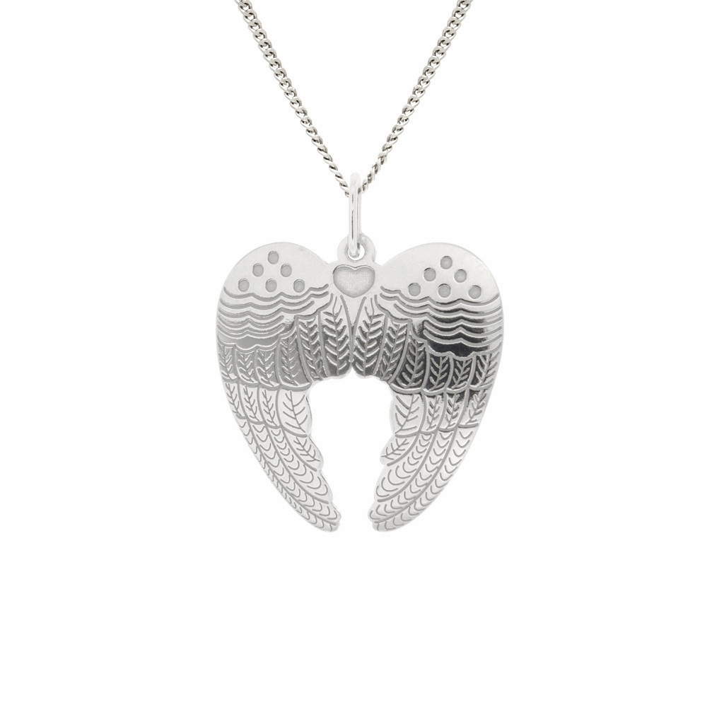 Stříbrný přívěsek na řetízku Angel wings
