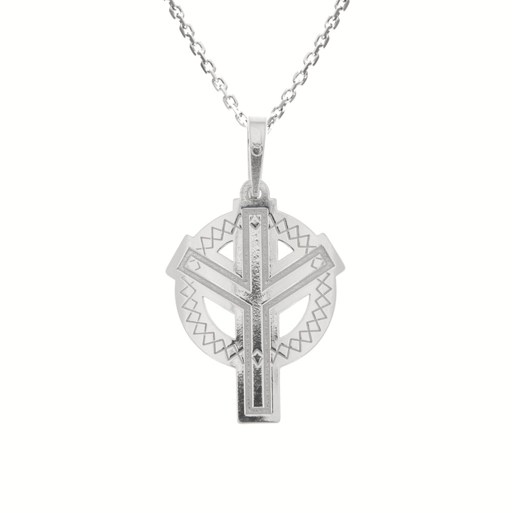 Stříbrný přívěsek na řetízku pro muže Skydd