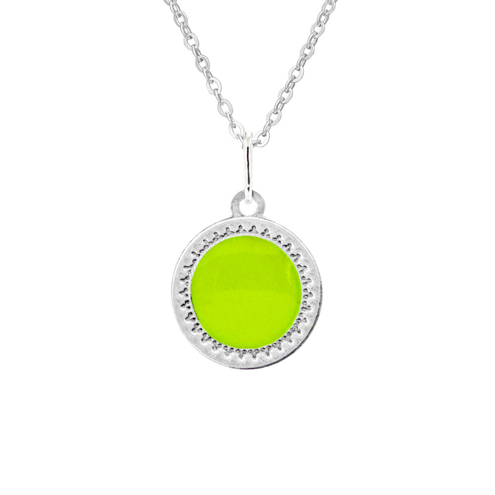 Stříbrný přívěsek na řetízku Green eye