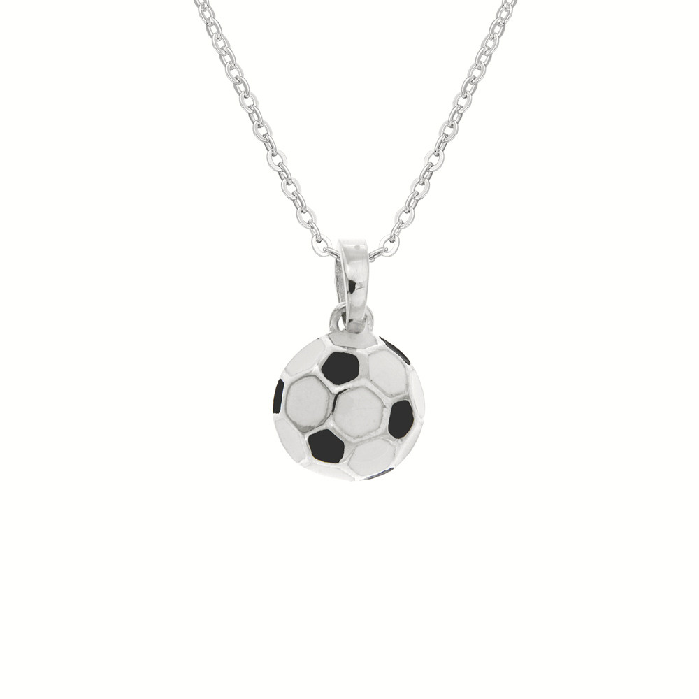 Dětský stříbrný přívěsek na řetízku Fotbal