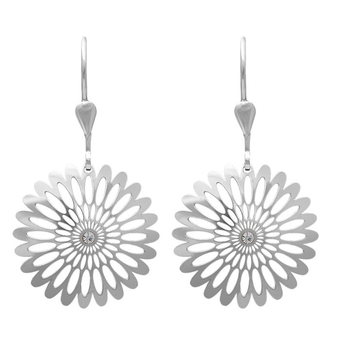 Stříbrné náušnice s kamínky Preciosa