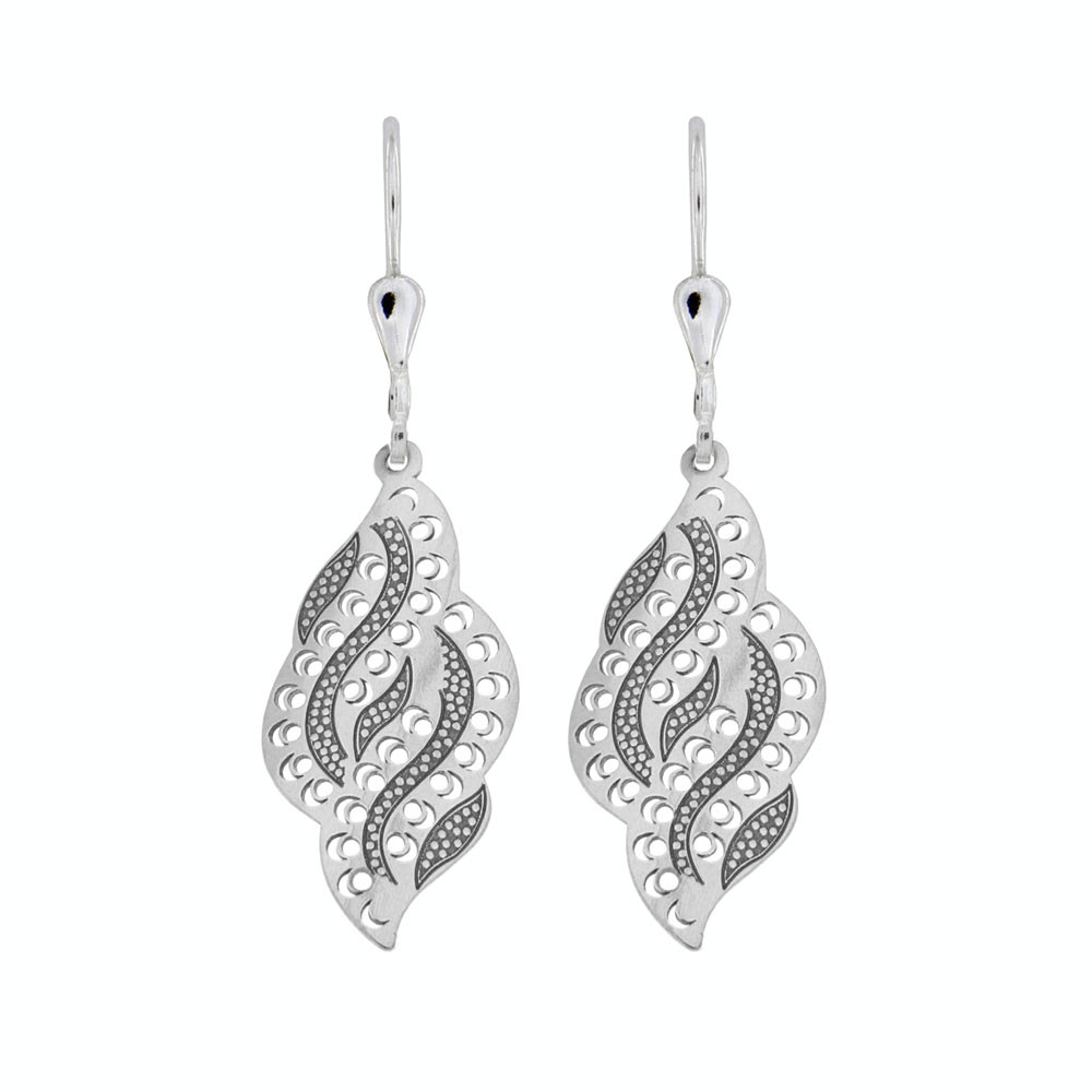 Stříbrné náušnice Wave