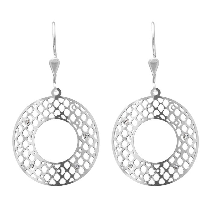 Stříbrné náušnice NA0886 Magic orient Eclipse s kamínky Preciosa