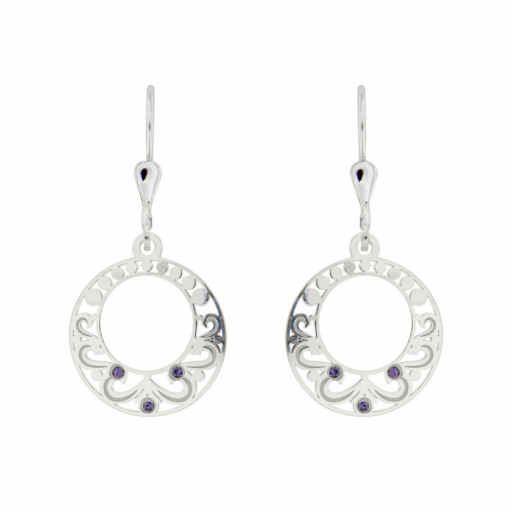 Stříbrné náušnice Lambada