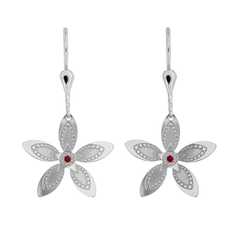 Stříbrné náušnice Floria