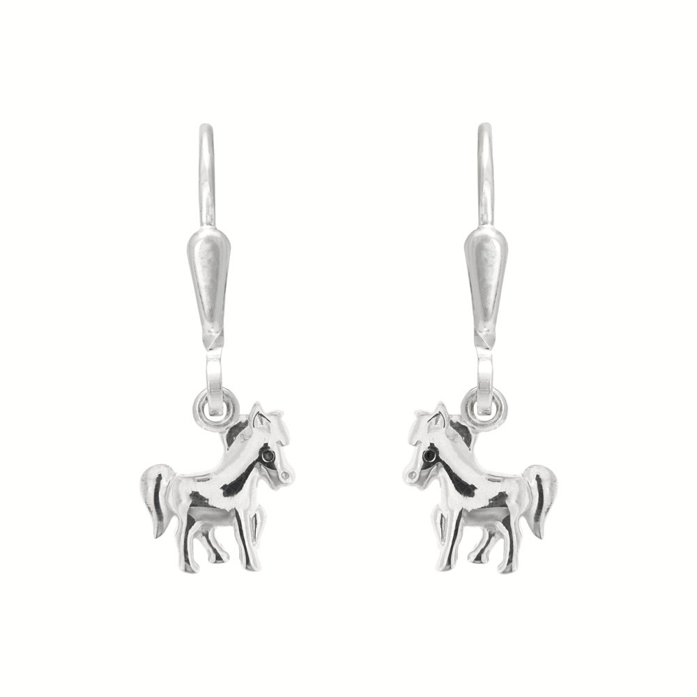 Dětské stříbrné náušnice Koníci 