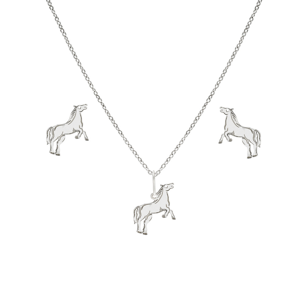 Stříbrný set přívěšek PA0451m + řetízek BRILL Ø030 40cm + náušnice NA0374