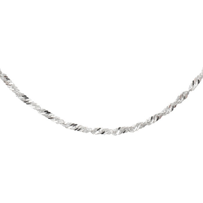 Stříbrný řetízek Singapore Ø030 45cm