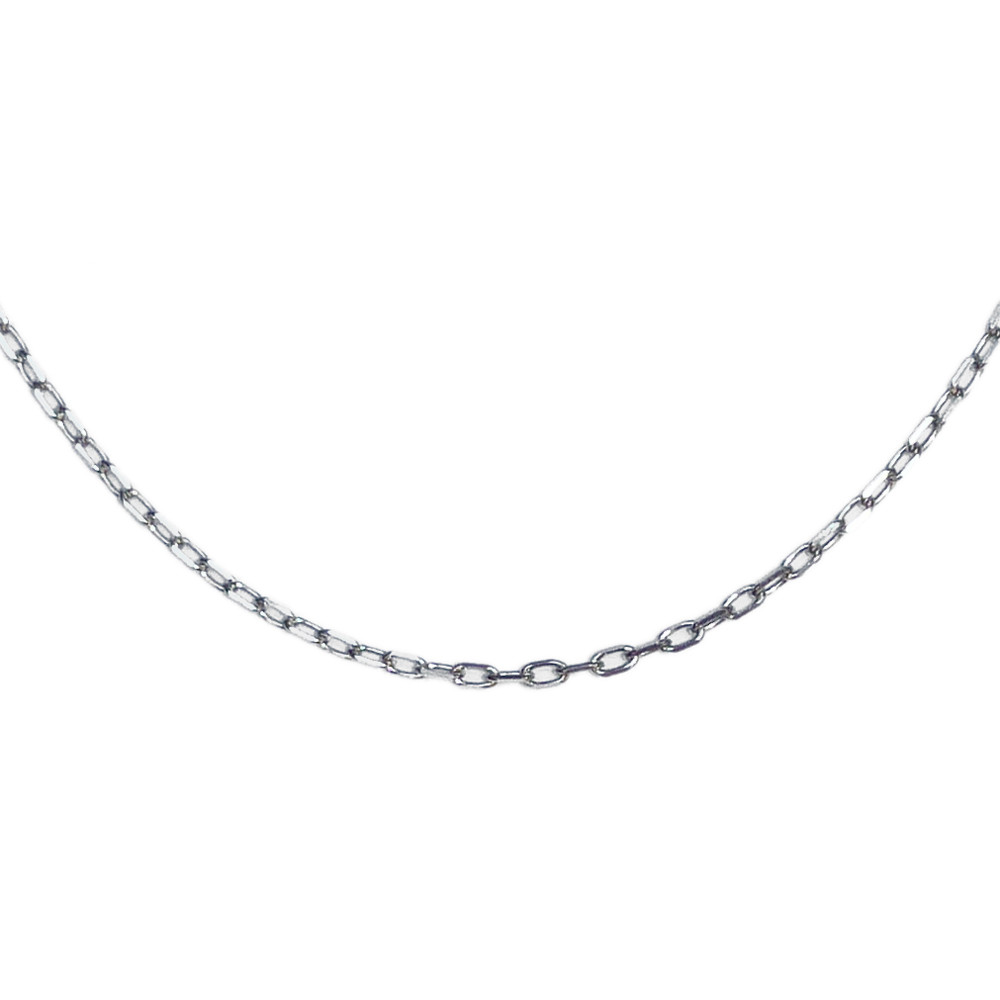 Rhodiovaný stříbrný řetízek Anker 42+7 cm