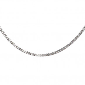Rhodiovaný stříbrný řetízek Figaro 42+7 cm