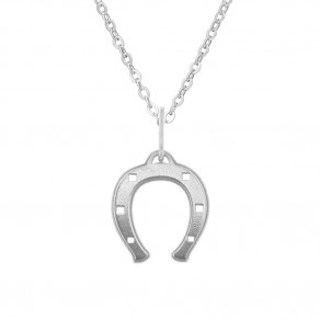 Dětský stříbrný přívěsek na řetízku Podkova pro štěstí
