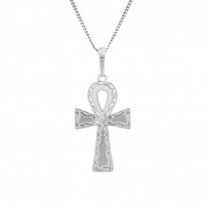 Stříbrný přívěsek na stříbrném řetízku Koptský kříž