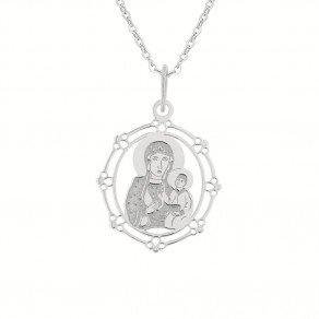 Stříbrný přívěsek na stříbrném řetízku Víra a láska