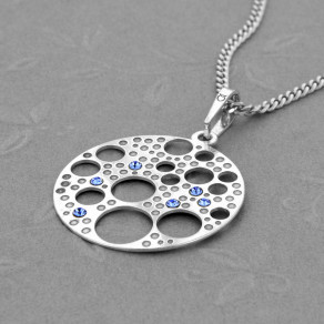 Stříbrný přívěsek na řetízku Blue Bubble