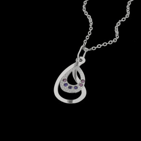 Stříbrný přívěsek na řetízku Gaia