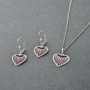Stříbrný set přívěsku, řetízku a náušnic KO5141_BR035_45_NA5125