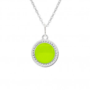 Stříbrný přívěsek na řetízku Green eye