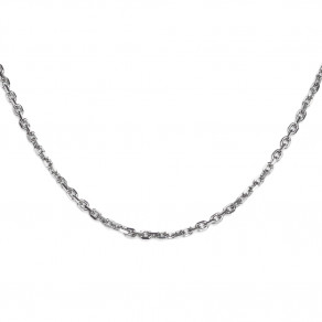 Rhodiovaný stříbrný řetízek Anker MO 42+7 cm