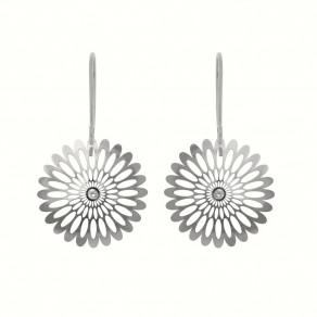 Stříbrné náušnice Shining blossom