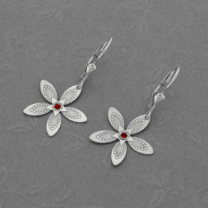 Stříbrné náušnice Floria