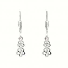 Dětské stříbrné náušnice Pomněnka