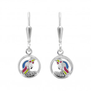 Dětské stříbrné náušnice Jednorožci