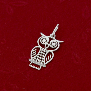 Stříbrný velký přívěšek PA1468m sova 