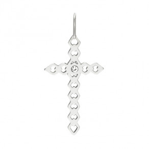 Stříbrný malý přívěšek PA1545 křížek 