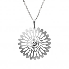 Stříbrný přívěsek na řetízku Shining blossom