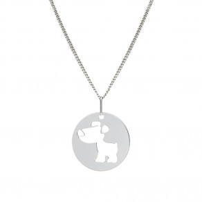 Dětský stříbrný přívěsek na řetízku Psík