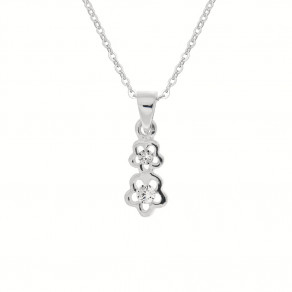 Dětský stříbrný přívěsek na řetízku Pomněnka