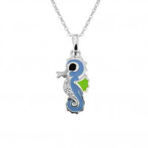 Dětský stříbrný přívěsek na stříbrném řetízku Mořský koník 