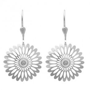 Stříbrné náušnice NA0517 Shining Blossom