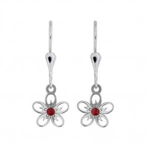 Dětské stříbrné náušnice Jabloňový květ