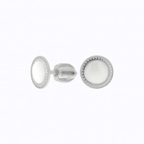 Stříbrné náušnice White eye