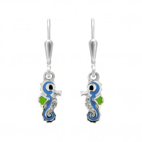 Dětské stříbrné náušnice Mořští koníci