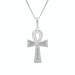 Stříbrný přívěsek na stříbrném řetízku Koptský kříž