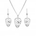 Stříbrný set přívěsku, řetízku a náušnic Kasandra