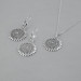 Stříbrný set přívěsku, řetízku a náušnic Shining Blossom