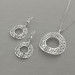 Stříbrný set přívěsku, řetízku a náušnic KO1460S_NA0886