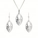 Stříbrný set přívěsku, řetízku a náušnic KO5147_NA0941